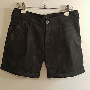 Diesel women metallic black shorts